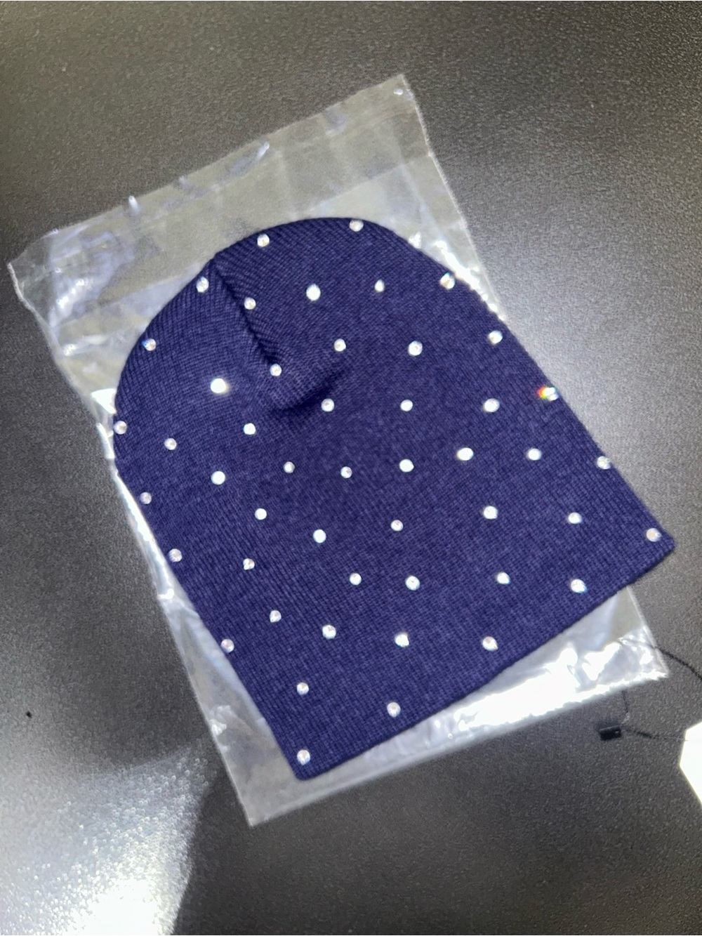 “Navy Glow” Short Beanie